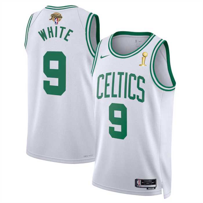 Mens Boston Celtics #9 Derrick White White 2024 Finals Champions Association Edition Stitched Basketball Jersey Dzhi->->NBA Jersey